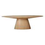 Mesa ovalada Orlando con enchape madera roble 220x100 cm
