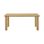 Mesa de comedor Runa enchapada en fresno natural de 160x90 cm
