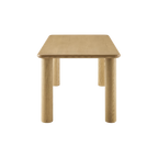 Mesa de comedor Runa enchapada en fresno natural de 160x90 cm