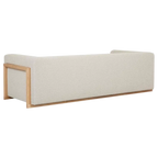 Sofá Juno beige con madera maciza (3 plazas)