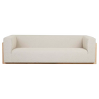 Sofá Juno beige con madera maciza (3 plazas)