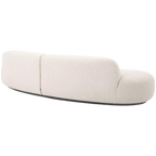 Sofá curvo Frida boucle blanco (4 plazas)