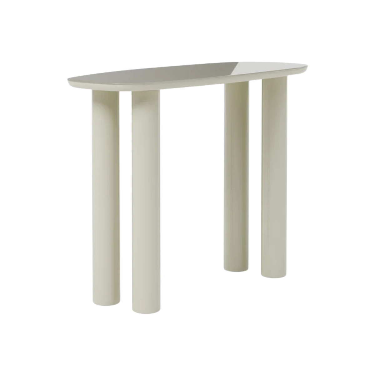 Consola Aria beige con tablero de vidrio