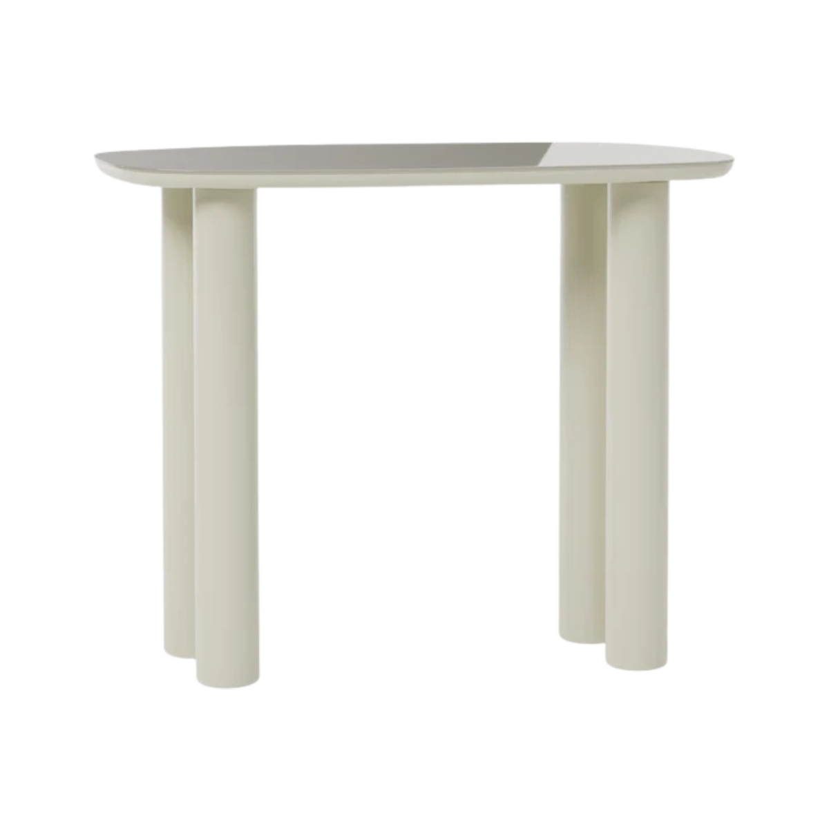 Consola Aria beige con tablero de vidrio