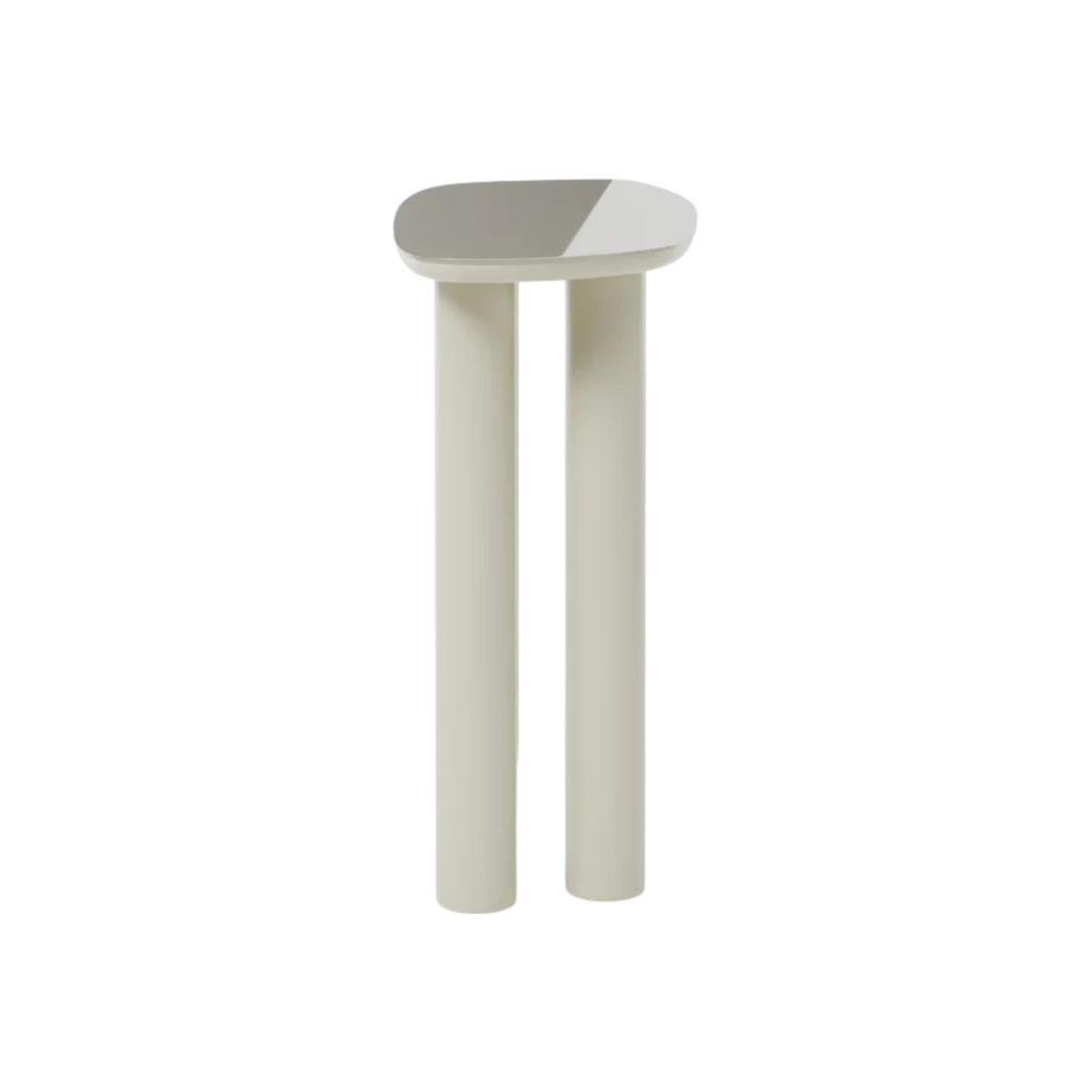 Consola Aria beige con tablero de vidrio
