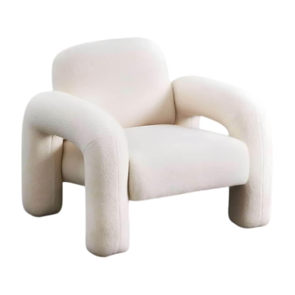 Butaca Valencia boucle blanco