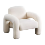 Butaca Valencia boucle blanco