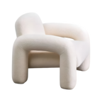 Butaca Valencia boucle blanco