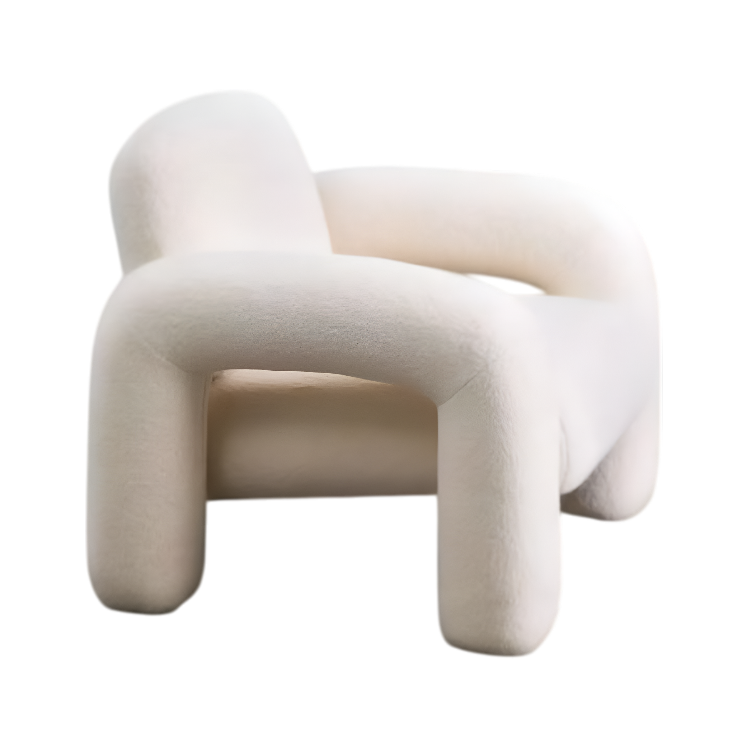 Butaca Valencia boucle blanco