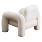 Butaca Valencia boucle blanco