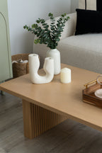 Mesa de centro Gale chapado wengué blanco
