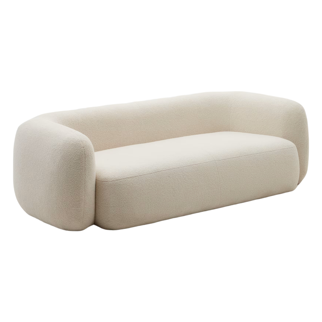 Sofá Maia blanco boucle (3 plazas)