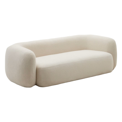 Sofá Maia blanco boucle (3 plazas)