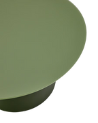 Mesa de centro Zeller acabado pintado verde con vidrio  Ø80 cm