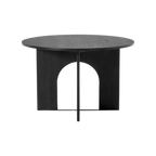 Mesa redonda Sashi de enchape de roble negro Ø 120 cm