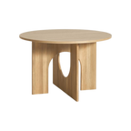 Mesa redonda Sashi de enchape de roble veteado Ø 120 cm