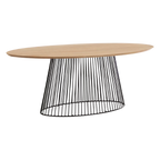 Mesa Zola con estructura metálica negro 200x100 cm