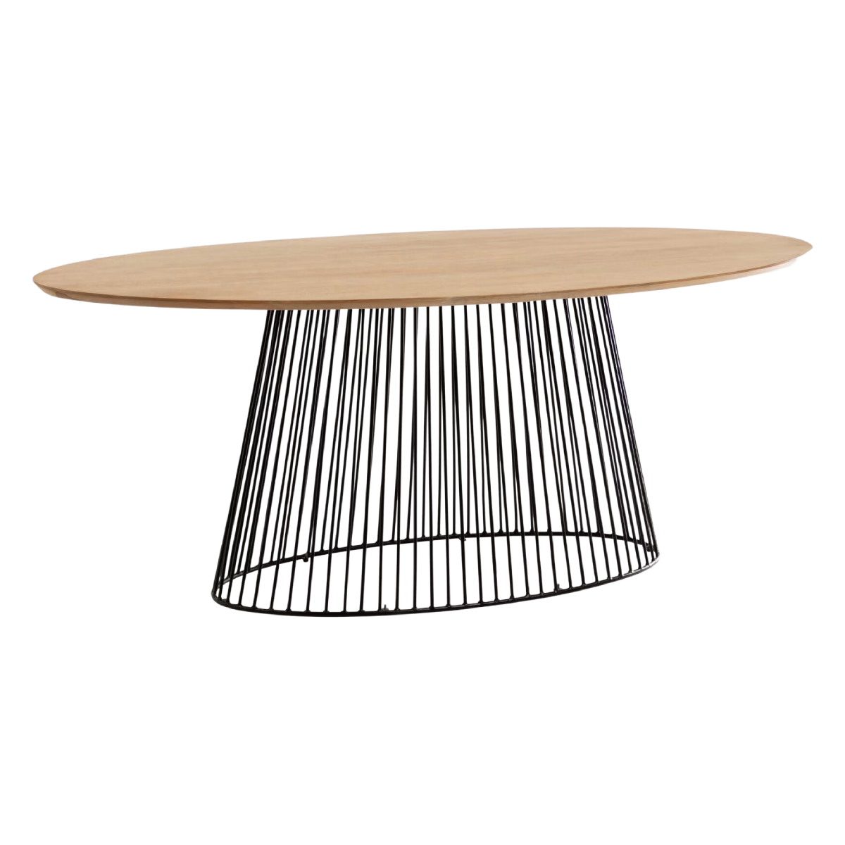 Mesa Zola con estructura metálica negro 200x100 cm