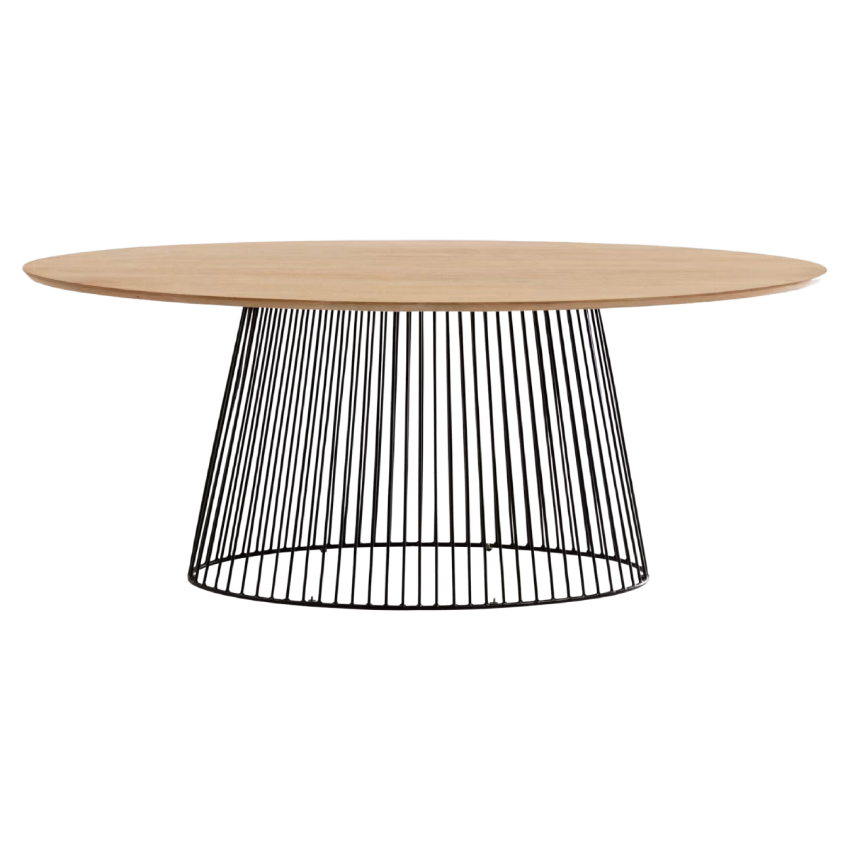 Mesa Zola con estructura metálica negro 200x100 cm
