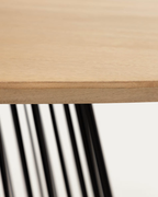 Mesa Zola con estructura metálica negro 200x100 cm