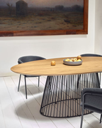 Mesa Zola con estructura metálica negro 200x100 cm