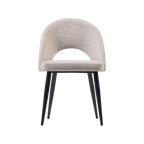 Silla Morgan beige y patas de madera negro