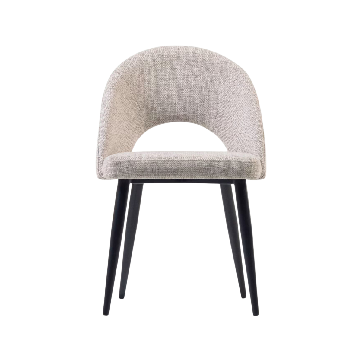 Silla Morgan beige y patas de madera negro