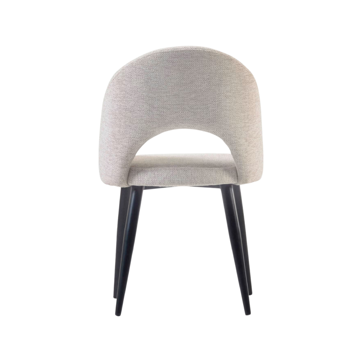 Silla Morgan beige y patas de madera negro