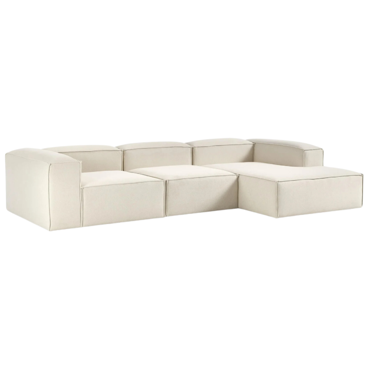 Sofá chaise lounge Tasha beige (4 plazas)
