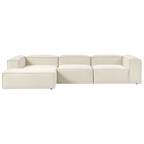 Sofá chaise lounge Tasha beige (4 plazas)