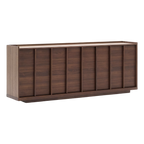 Aparador Francis de melamine nogal oscuro con acabado oscuro 200 x 80 cm