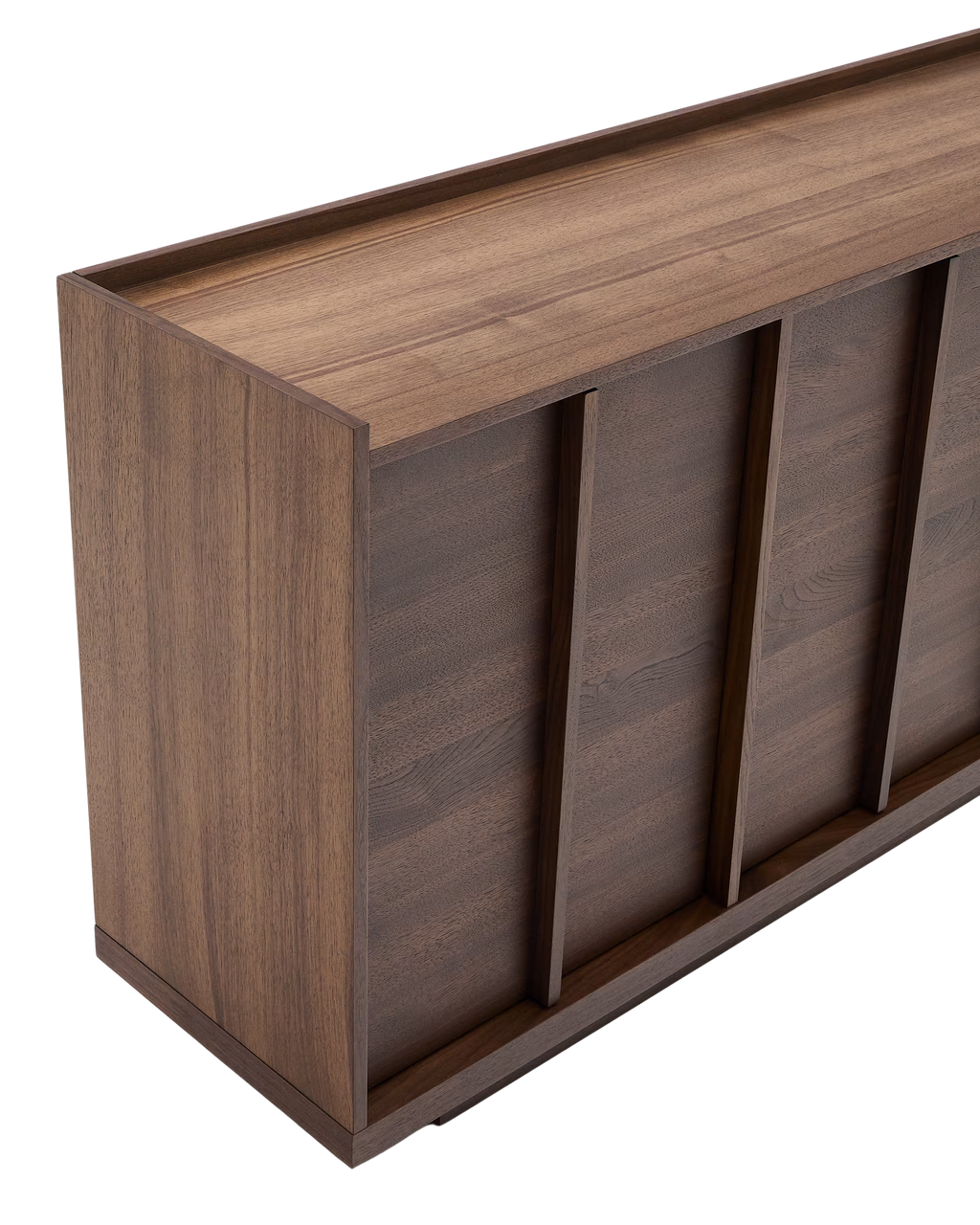 Aparador Francis de melamine nogal oscuro con acabado oscuro 200 x 80 cm