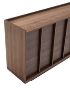 Aparador Francis de melamine nogal oscuro con acabado oscuro 200 x 80 cm