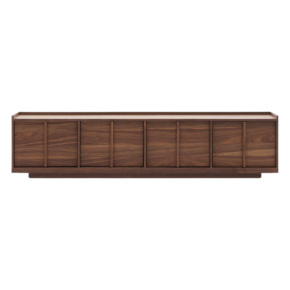 Mueble de TV Francis de melamina nogal oscuro 200 x 45 cm