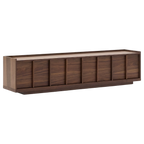 Mueble de TV Francis de melamina nogal oscuro 200 x 45 cm