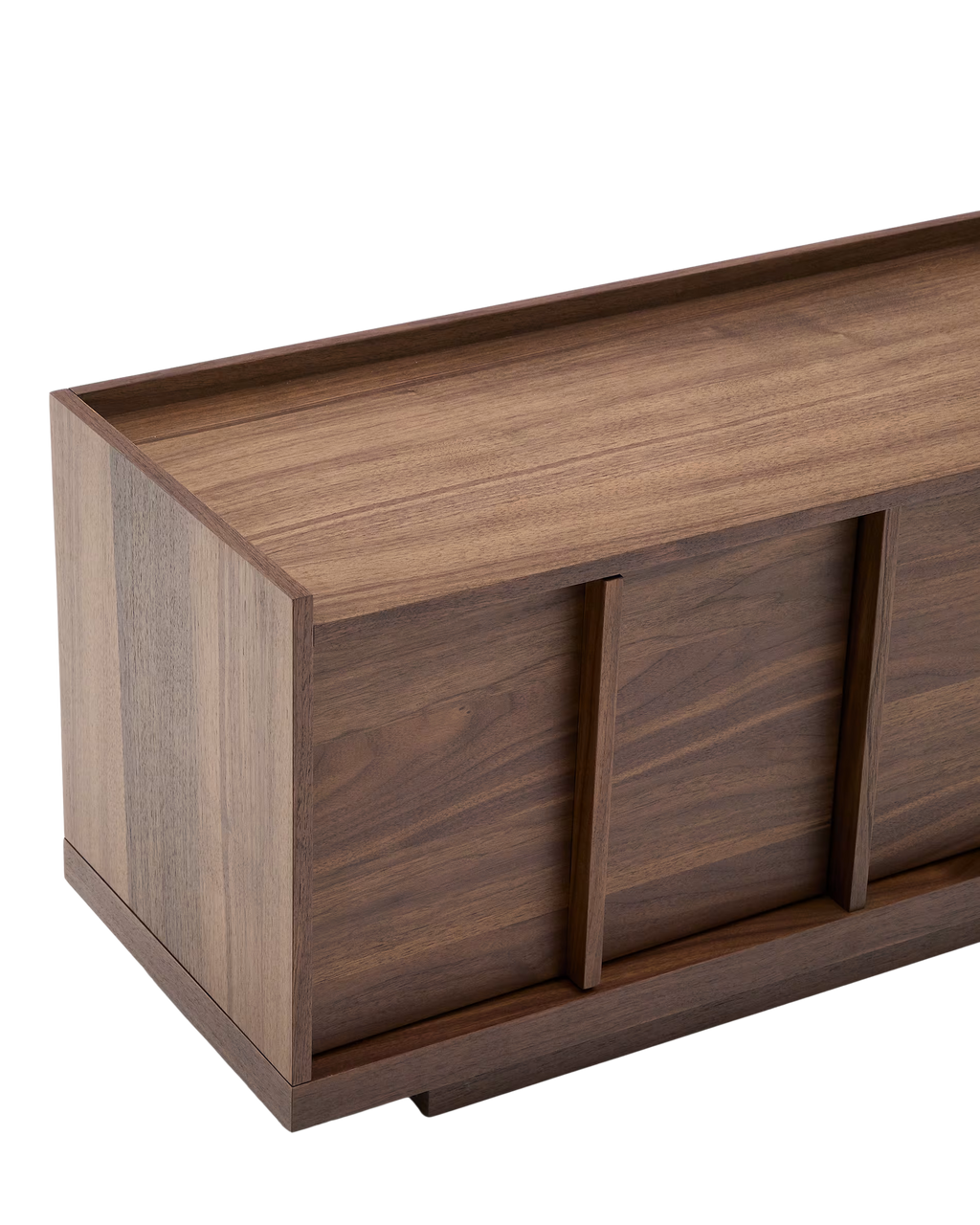 Mueble de TV Francis de melamina nogal oscuro 200 x 45 cm