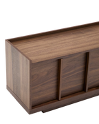 Mueble de TV Francis de melamina nogal oscuro 200 x 45 cm