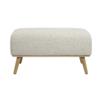 Banqueta Melva gris con de patas madera maciza