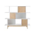 Estantería Aliso de melamina con 3 puertas