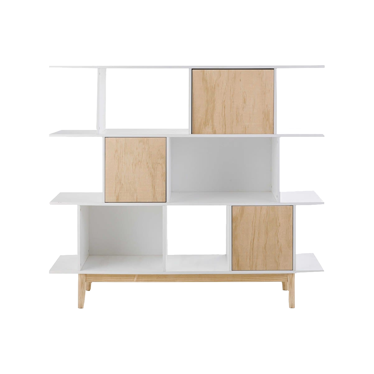Estantería Aliso de melamina con 3 puertas