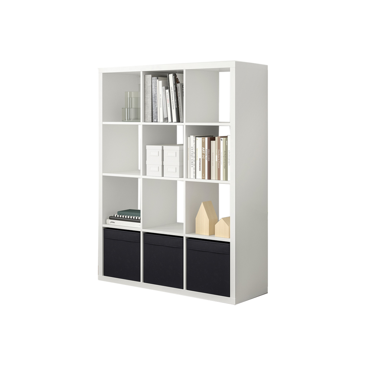 Bookcase Ari de melamina con 12 compartimientos