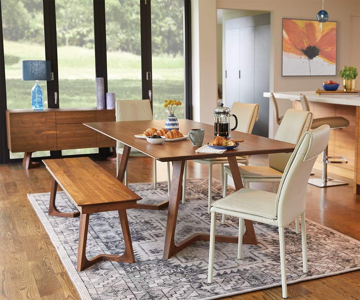 Mesa Sofia chapado en madera nogal 160x90cm