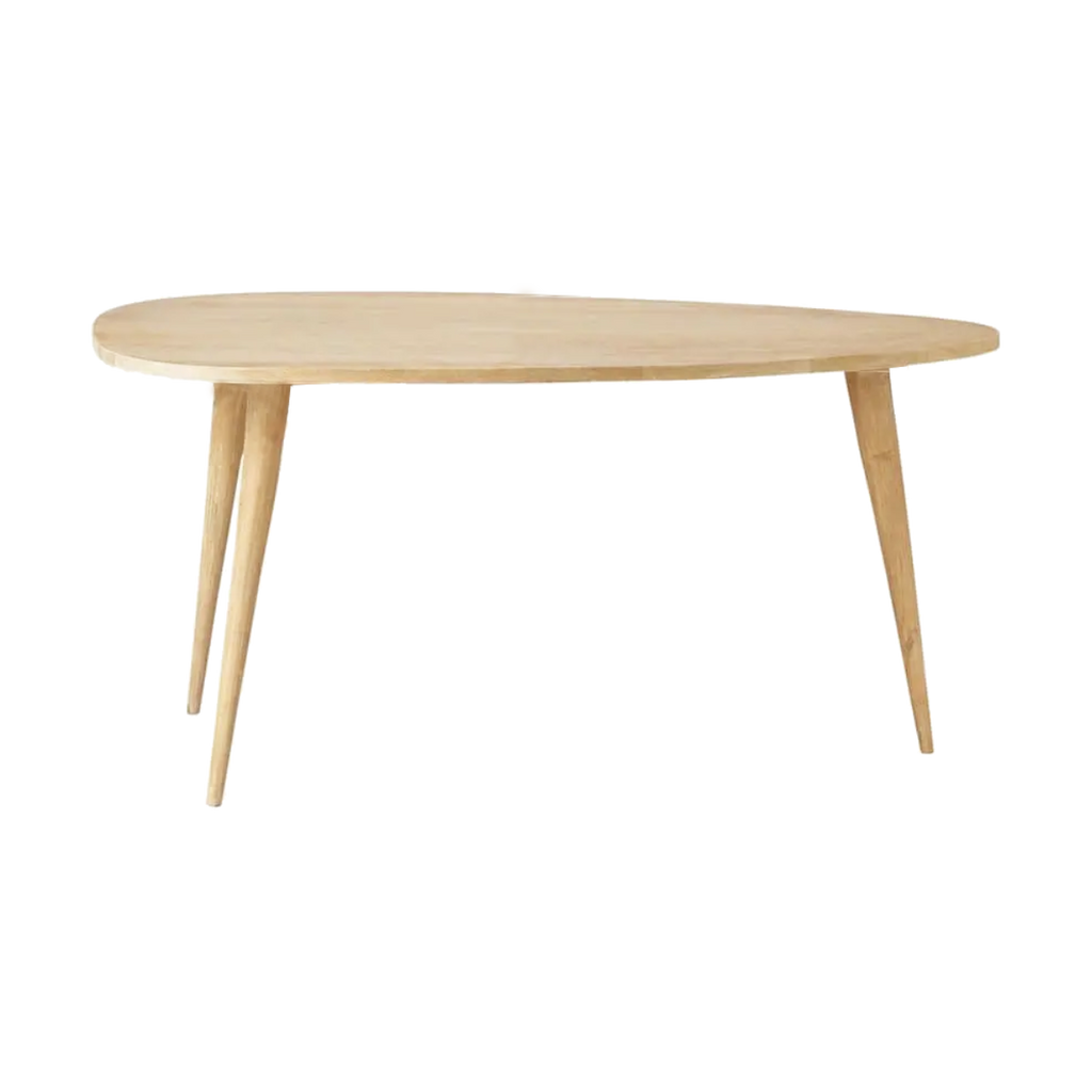 Mesa de centro Ander enchapada en madera roble blanco