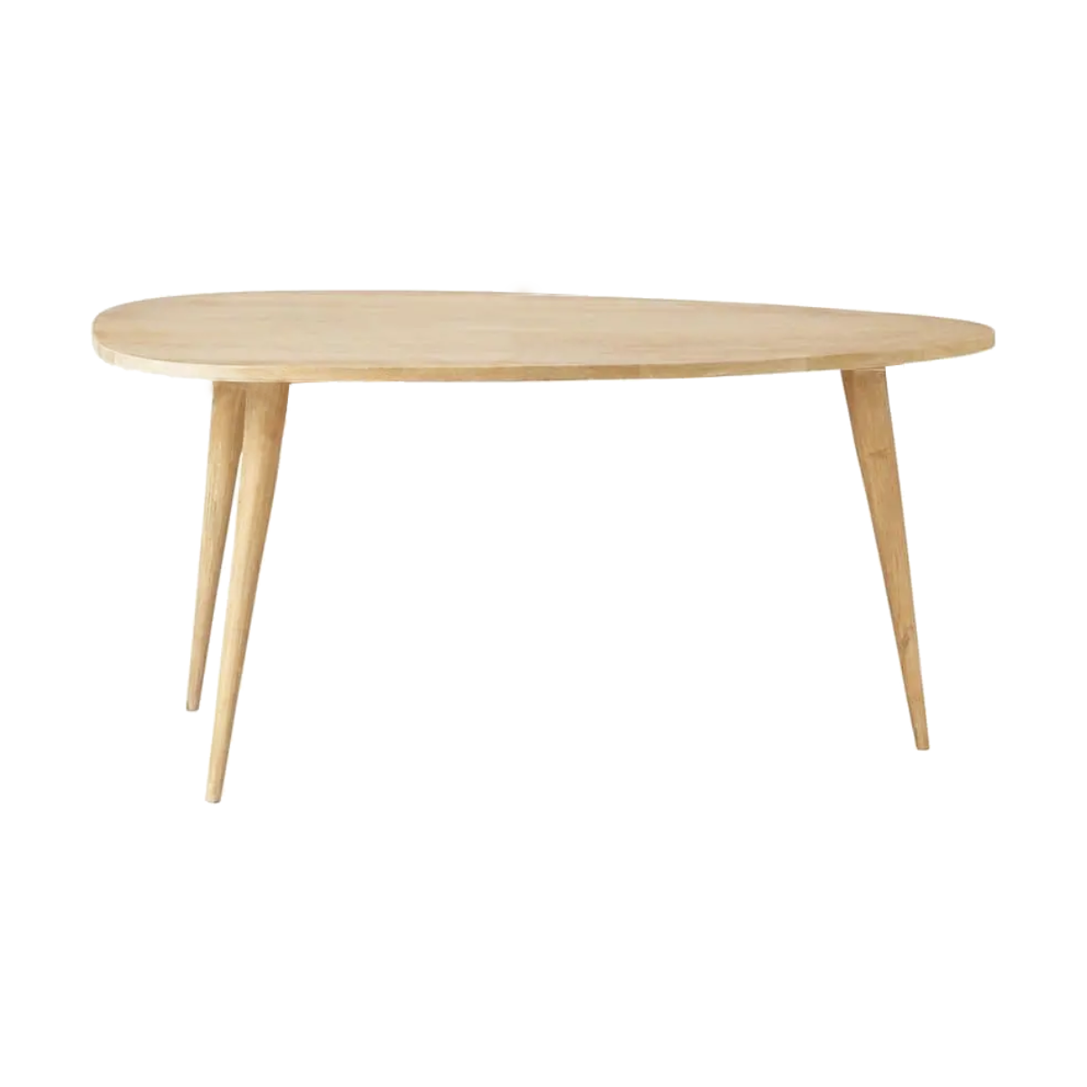 Mesa de centro Ander enchapada en madera roble blanco