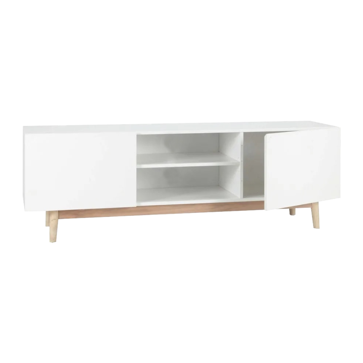 Mueble de TV Olive de melamina con patas de madera