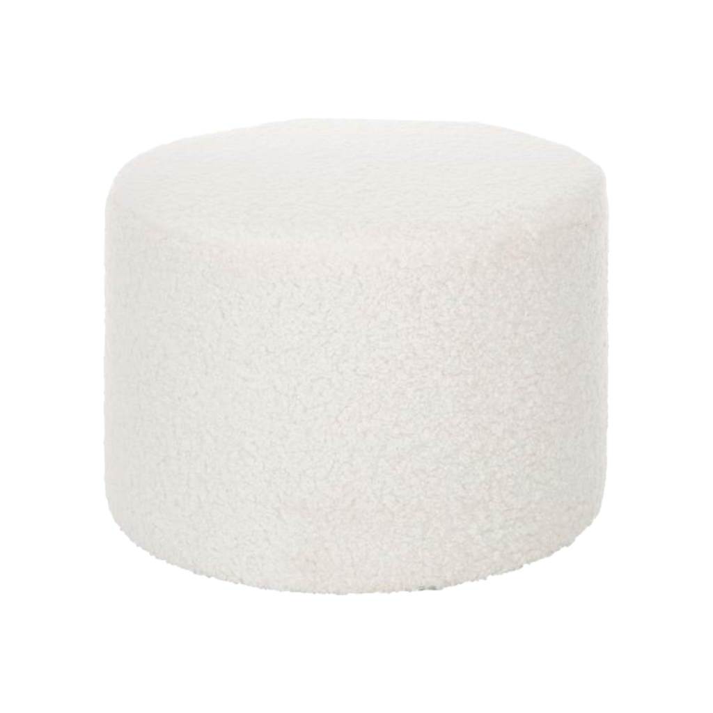Puff Mica de tela ovejera blanco