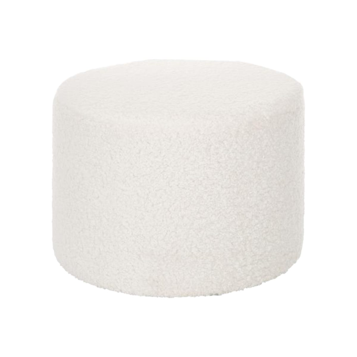 Puff Mica de tela ovejera blanco