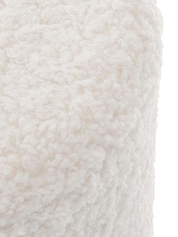 Puff Mica de tela ovejera blanco