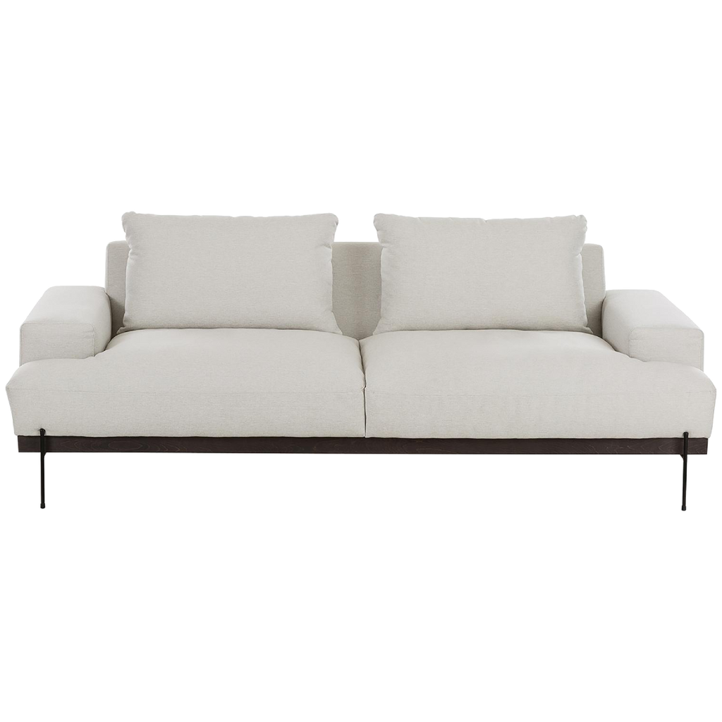 Sofá Charlot beige con patas metálica (3 plazas)