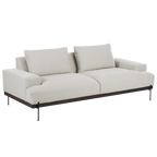Sofá Charlot beige con patas metálica (3 plazas)
